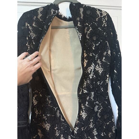 NWT Alexis Black Embroidered Sheer Lace Nicole Midi Dress Size S - Picture 12 of 15